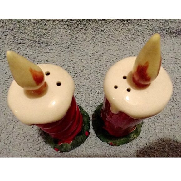 1950s Ceramic S&P Christmas Candles Figurines Japan No. 746 - Picture 2 of 7
